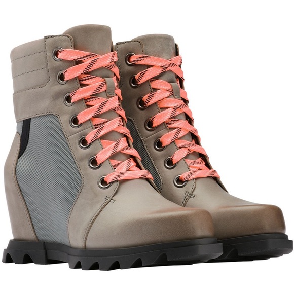 Sorel Shoes - Sorel Women's Joan of Arctic Wedge III Lexie Bootie - Quarry/Black - NWT Sz 8.5